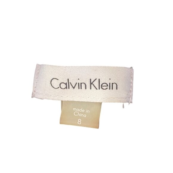 Calvin Klein Sleeveless V-Neck Choker Obsidian Black Knit Sheath Dress Size 8 - Picture 6 of 7